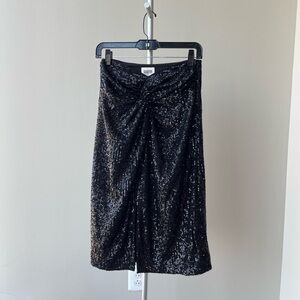 Claudie Pierlot Paris Skirt Sequined Black Size 36
